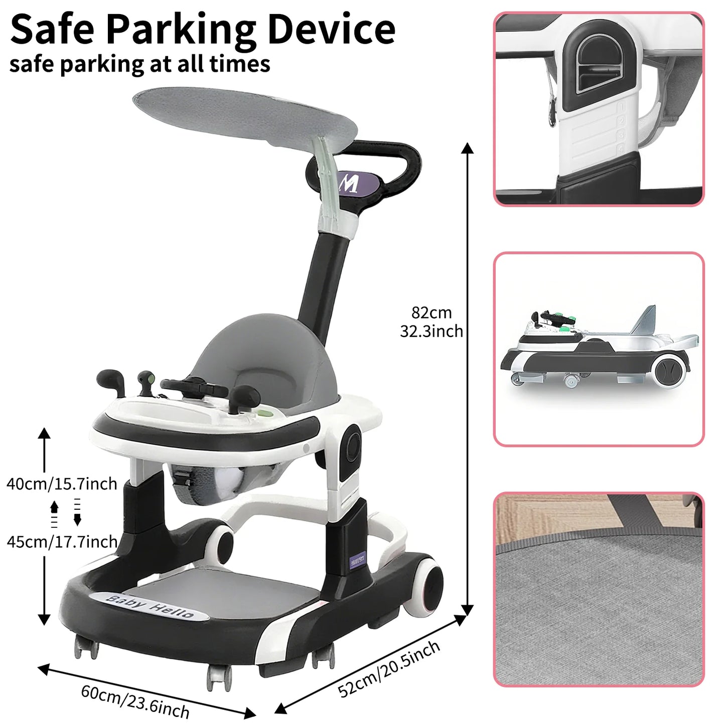 Guangdong CN Multifunctional Baby Walker With Sunshade And Music
