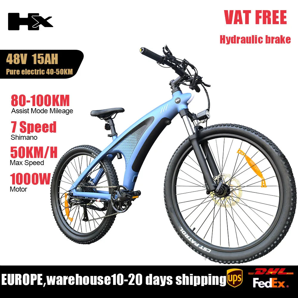 HUANCI HX Q5 2000W Electric Mountain Bike Removable Battery