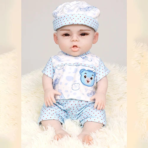 Herpinker Full Silicone Reborn Baby Doll Lifelike Toy
