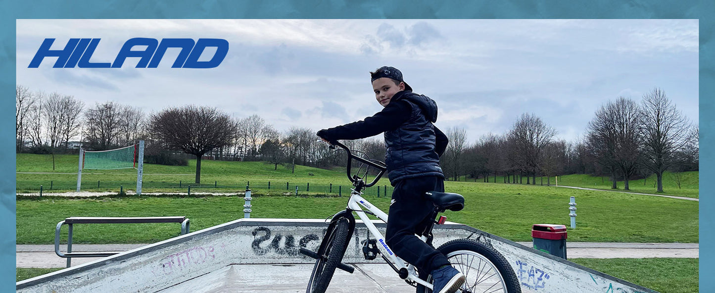 Hiland 20 inch Freestyle Kids BMX Bike,Beginner-Level to Advanced Riders with 360 Degree Gyro & 4 Pegs, Kids' Bicycles