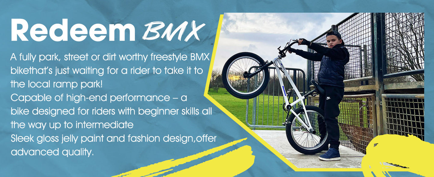 Hiland 20 inch Freestyle Kids BMX Bike,Beginner-Level to Advanced Riders with 360 Degree Gyro & 4 Pegs, Kids' Bicycles