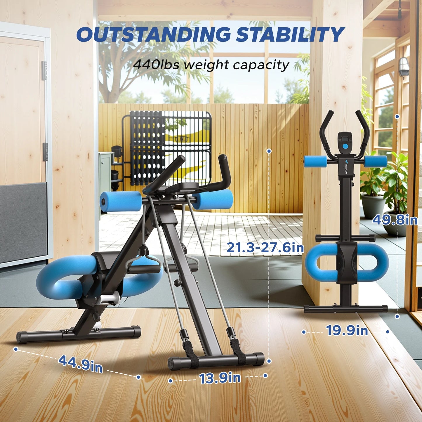 Merach Ab Machine Adjustable Trainer Foldable Core Exercise