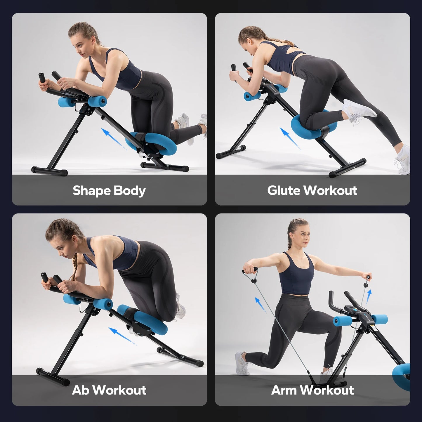 Merach Ab Machine Adjustable Trainer Foldable Core Exercise