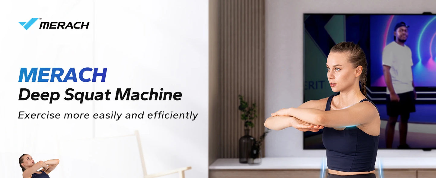 MERACH Deep Squat Machine Adjustable Glutes Trainer Machine Core Leg Push Up Workout Machine Multifunctional Buttocks Machine