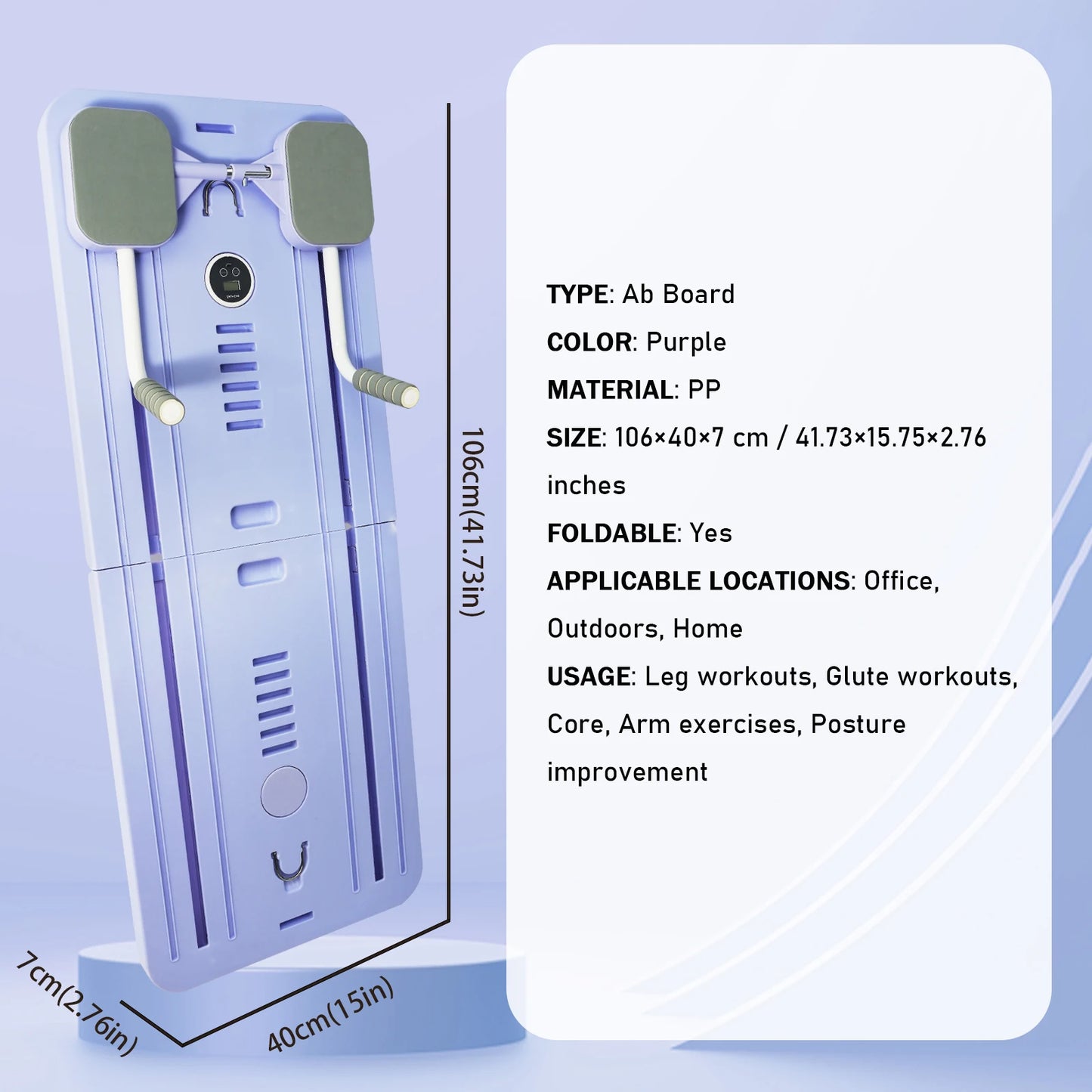 Adjustable Pilates Board For Home Workout Ab And Push Up