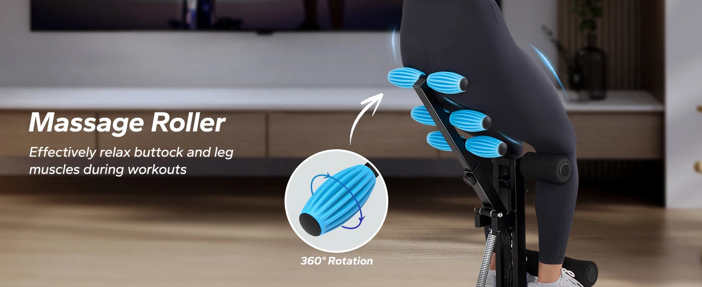 MERACH Deep Squat Machine Adjustable Glutes Trainer Machine Core Leg Push Up Workout Machine Multifunctional Buttocks Machine