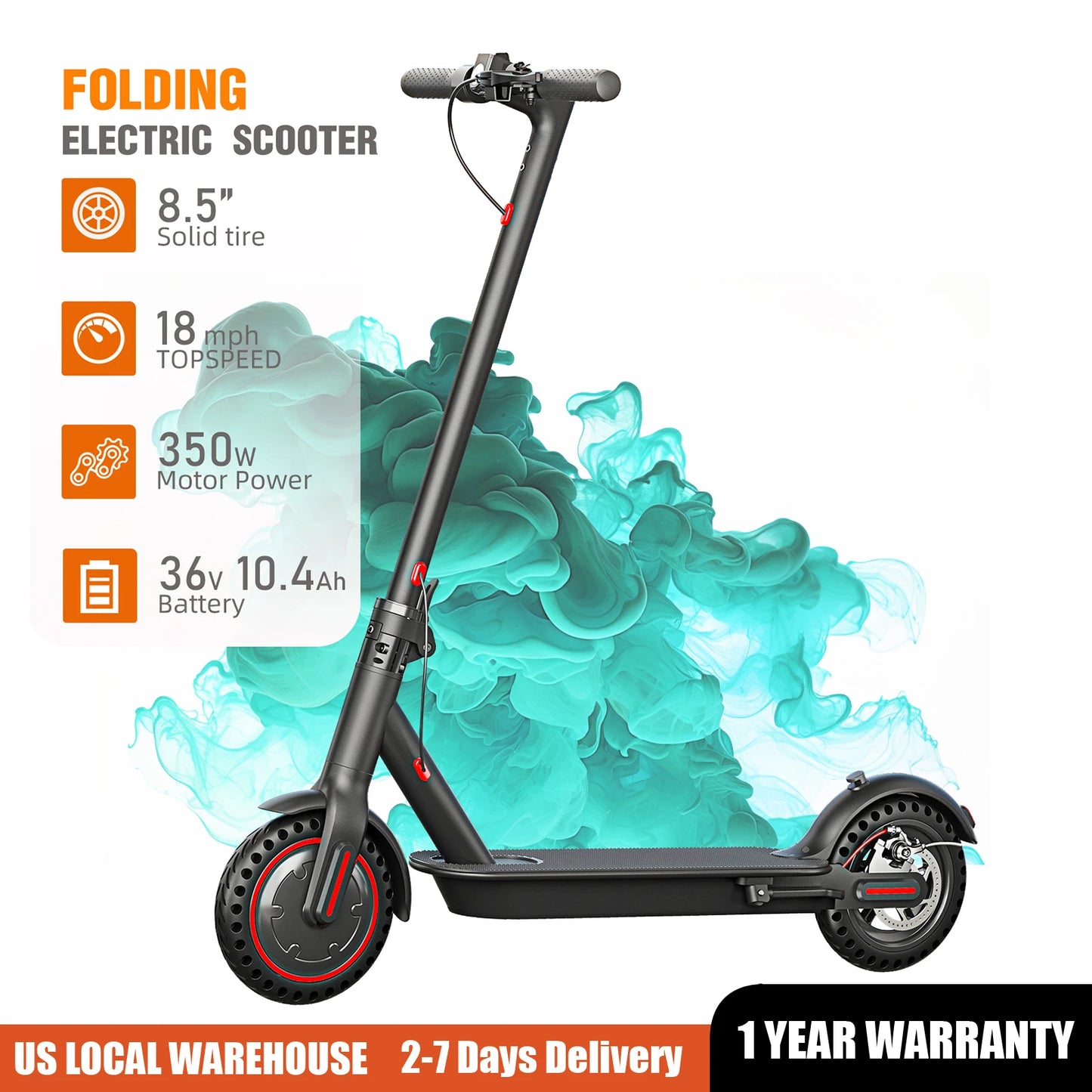 FREEBOY 350W Foldable Electric Scooter With Dual Brakes