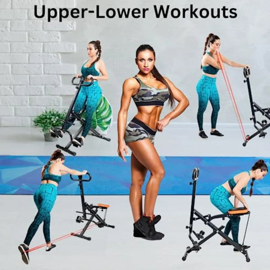 Squat Machine for Women - Deep Squat Rowing Machine for Abs - Home Workout Equipment for Women-Men Power Rider Row Squat for Gl