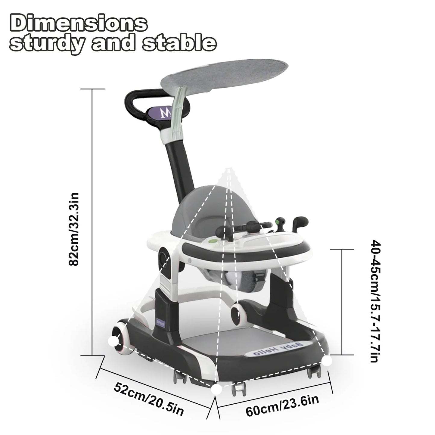 Guangdong CN Multifunctional Baby Walker With Sunshade And Music