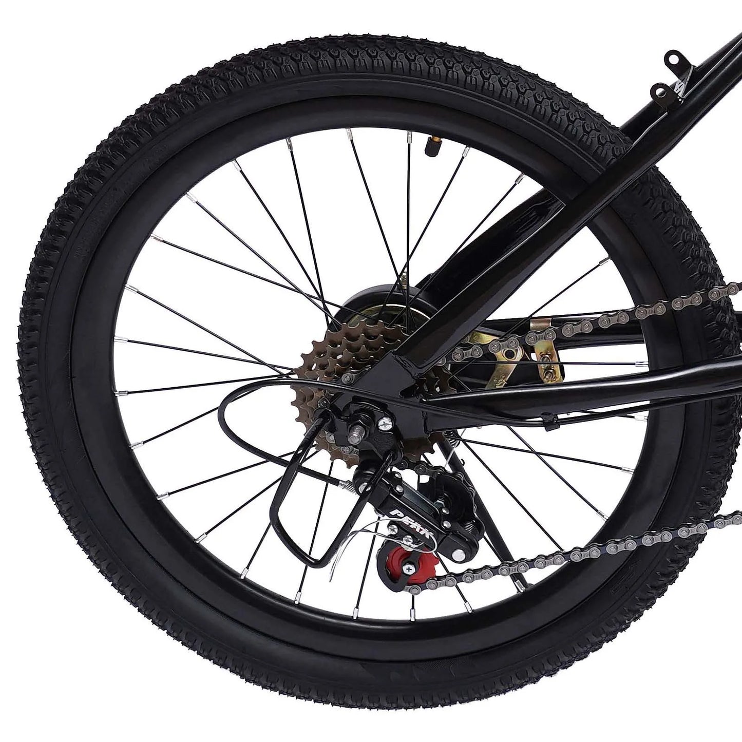 20" Mountain Bike Kids' Bicycles, 7 Speed Gears Children's Bike with Kettle&holder Height Adjustable for Riding on Roads