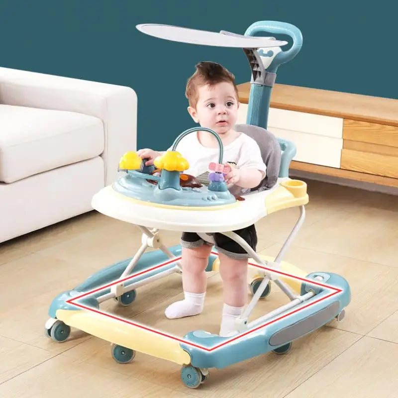 MeiLun Baby Walker Foldable Four Wheel Learning Walker