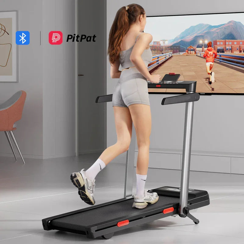 Treadmill for Home 3.0 HP Treadmills 9% Incline Smart App Heart Rate Sensors LCD Digital Display Foldable Armrest Walking Pad