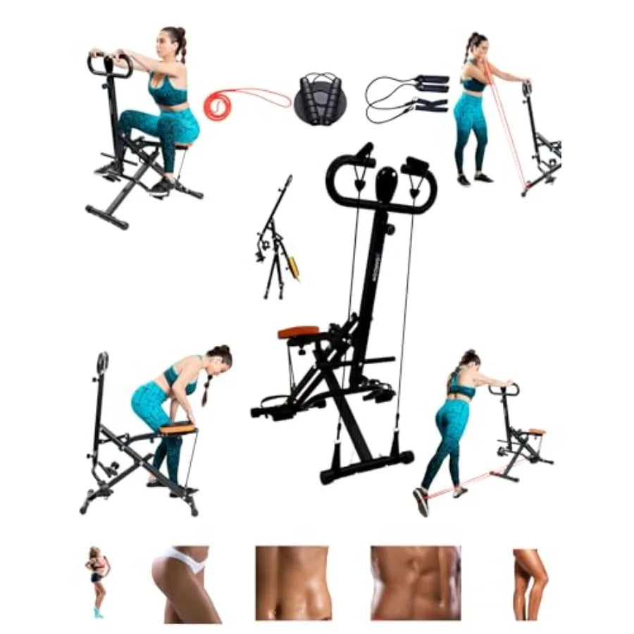 Squat Machine for Women - Deep Squat Rowing Machine for Abs - Home Workout Equipment for Women-Men Power Rider Row Squat for Gl