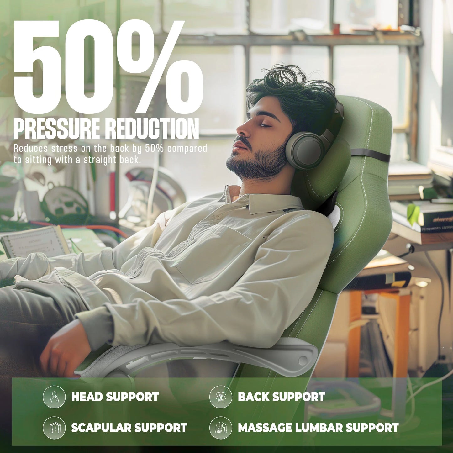 Dowinx Fabric Gaming Chair With Footrest For Heavy People