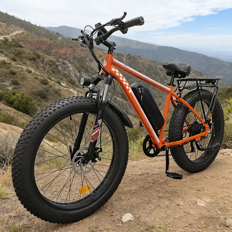 Electric Bicycle 1000W Motor 48V15AH Lithium Battery Electric Bike Disc Brake 26*4 Inch Fat Tire Snow E-bike