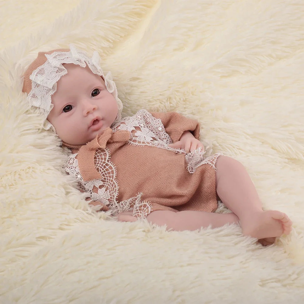 Herpinker Full Silicone Reborn Baby Doll Lifelike Toy