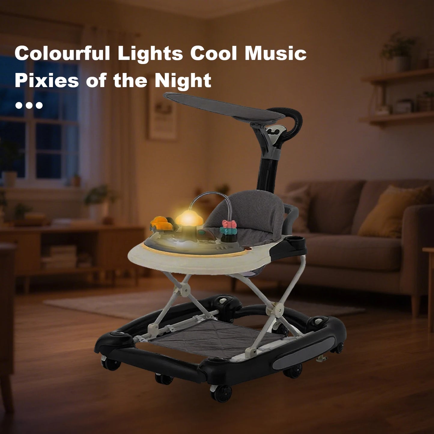 MeiLun Baby Walker Foldable Four Wheel Learning Walker