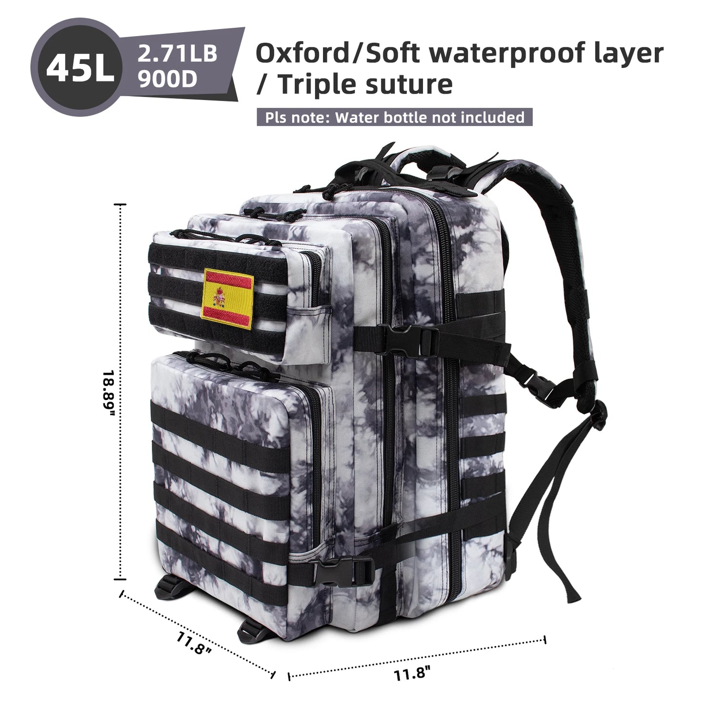 45L/25L /32LTactical Backpack Men's Travel Large Capacity Rucksacks Men Waterproof Outdoor Sports Multi-functional Bags