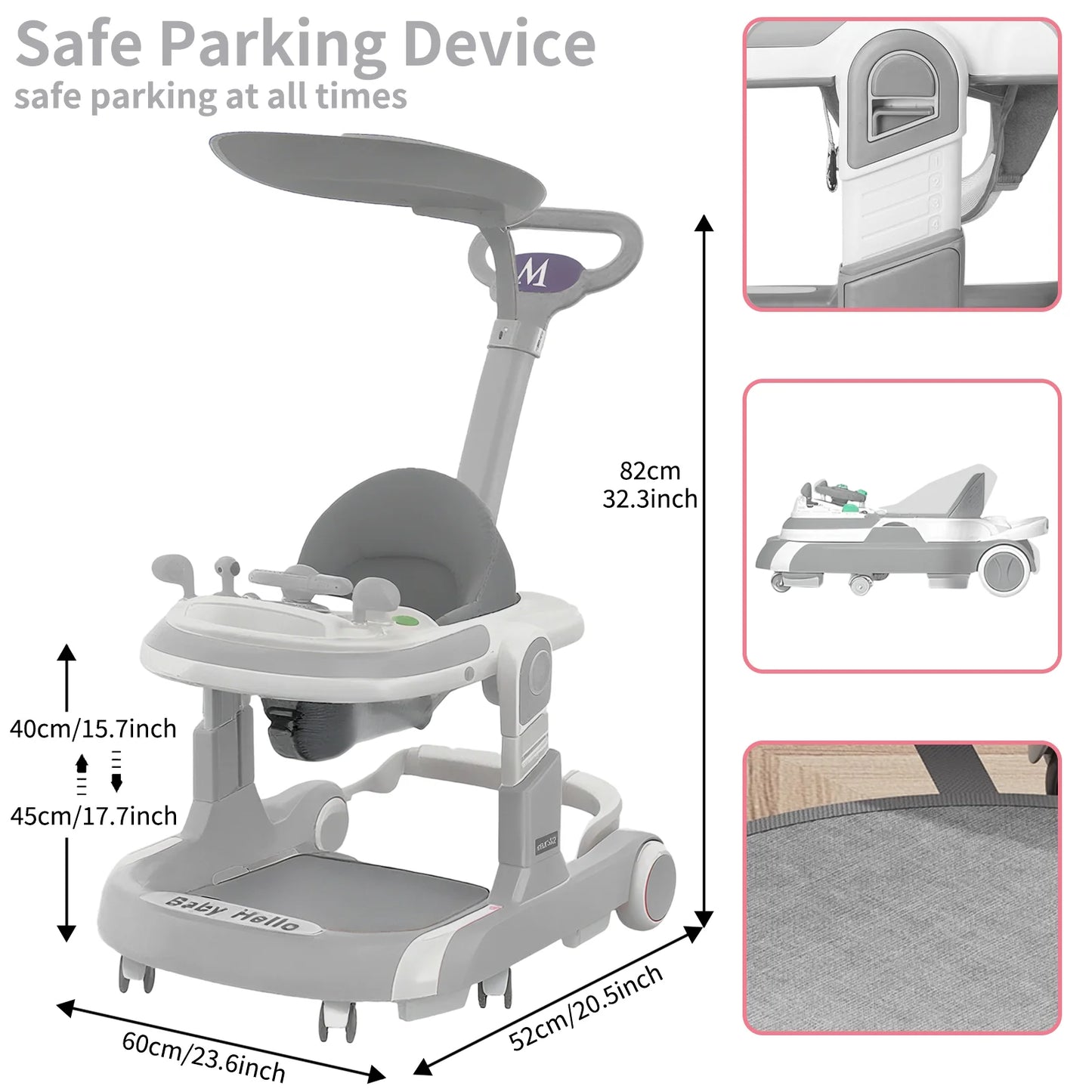 Guangdong CN Multifunctional Baby Walker With Sunshade And Music