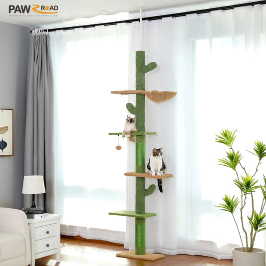 PAWZ Road Cat Tree 5 Tier With Scratching Post Hammock