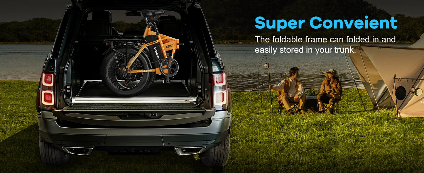 CYBERVELO EK4 Folding Electric Bike 1000W With Removable Battery