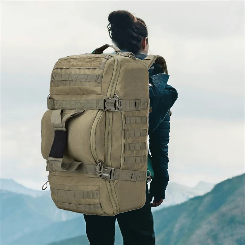 LQARMY 30L 50L 80L Outdoor Mountaineering Bag Molle Tactical Backpack Large Duffel Bag Hiking Camping Travel Bags