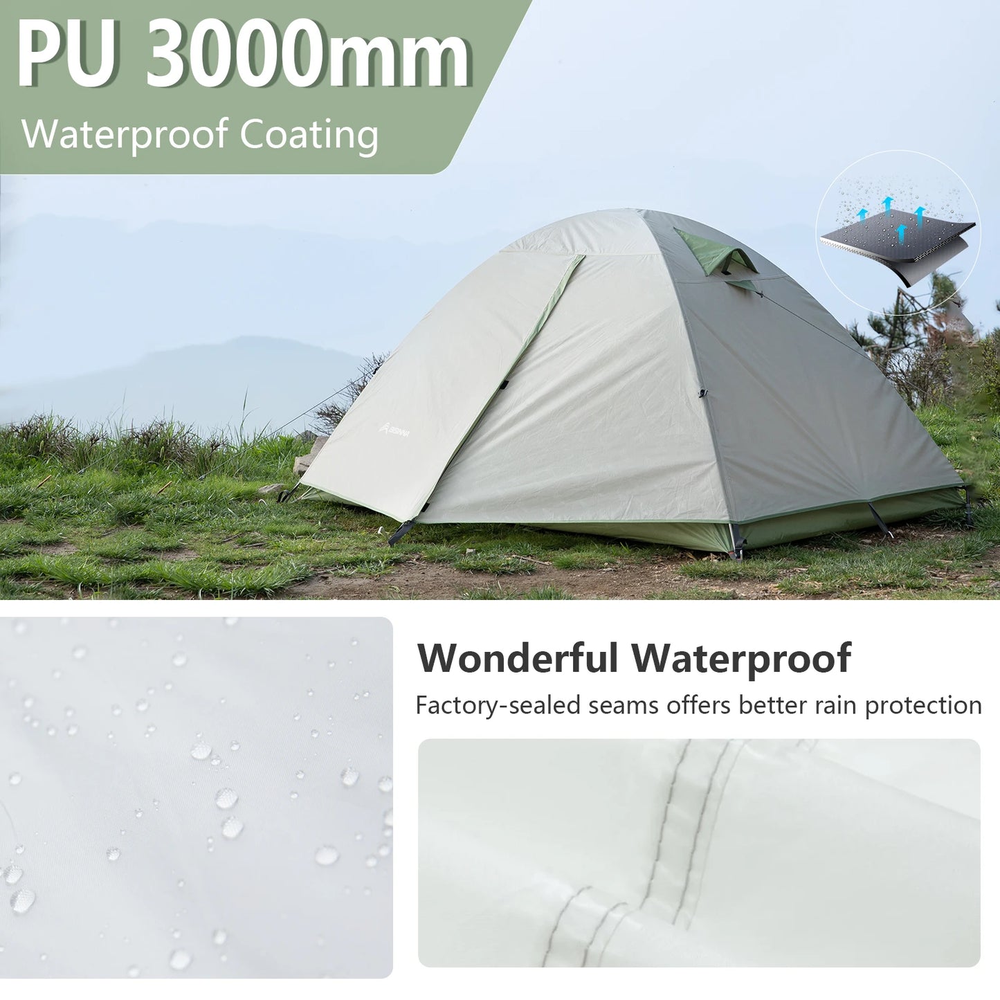 Bisinna Ultralight Camping Tent Two Person Waterproof