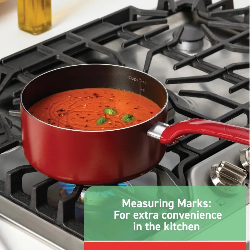 T-fal Easy Care, 20 Piece Non-Stick Pots and Pans Cookware Set, Grey