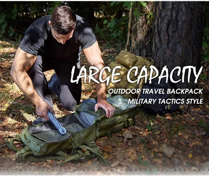 45L/25L /32LTactical Backpack Men's Travel Large Capacity Rucksacks Men Waterproof Outdoor Sports Multi-functional Bags