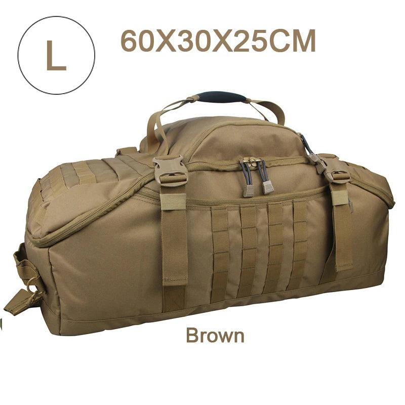 LQARMY 30L 50L 80L Outdoor Mountaineering Bag Molle Tactical Backpack Large Duffel Bag Hiking Camping Travel Bags