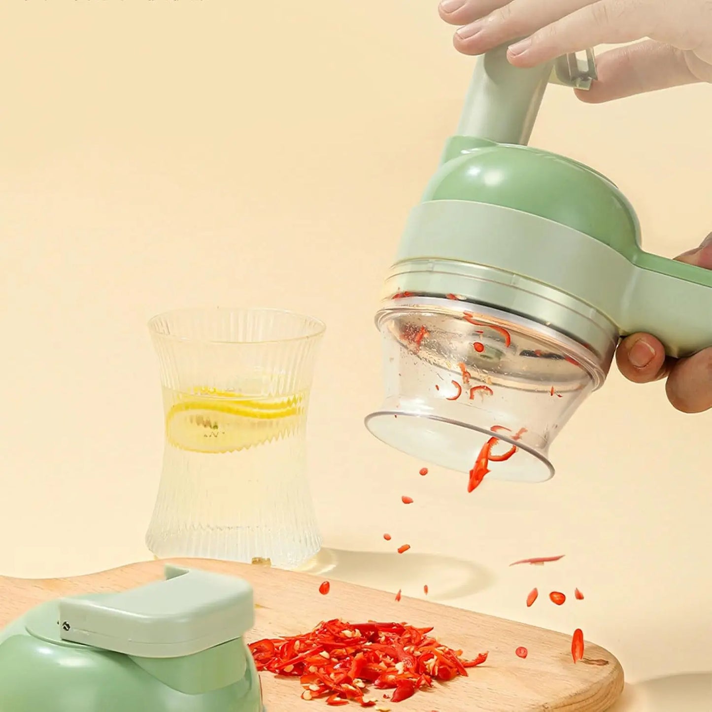 Electric Vegetable Cutter Multifunctional Food Processor Hand-Held Mini Fruit Meat Grinder and USB Chopper Kitchen Accessories