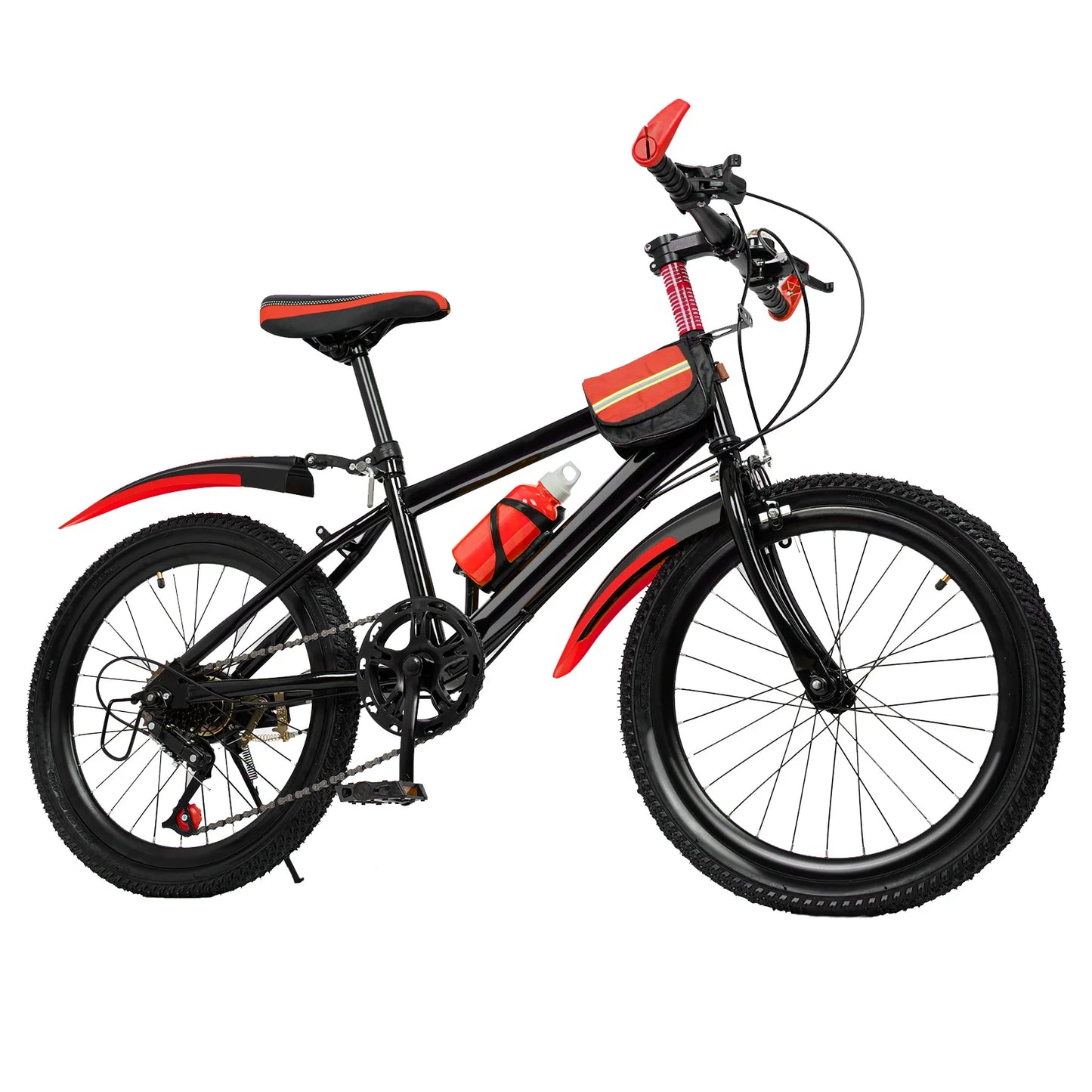 20In Mountain Bike 7 Speeds Adjustable Height Kids Bicycle for Boys, Girls MTB Children's Bicycle with Double Disc Brake
