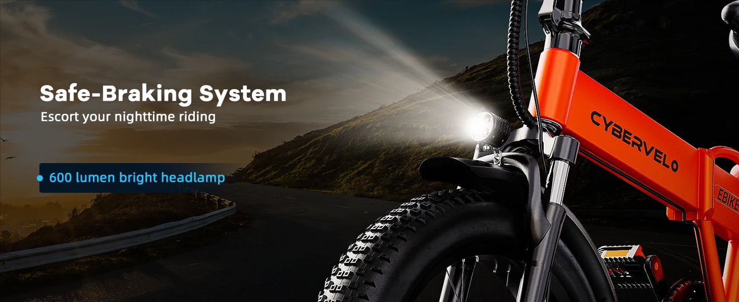 CYBERVELO EK4 Folding Electric Bike 1000W With Removable Battery