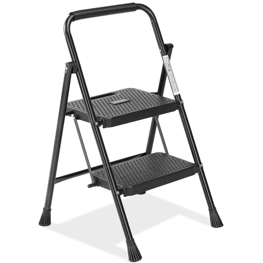 Compact JHK Folding Step Ladder Stool With Anti Slip Pedal