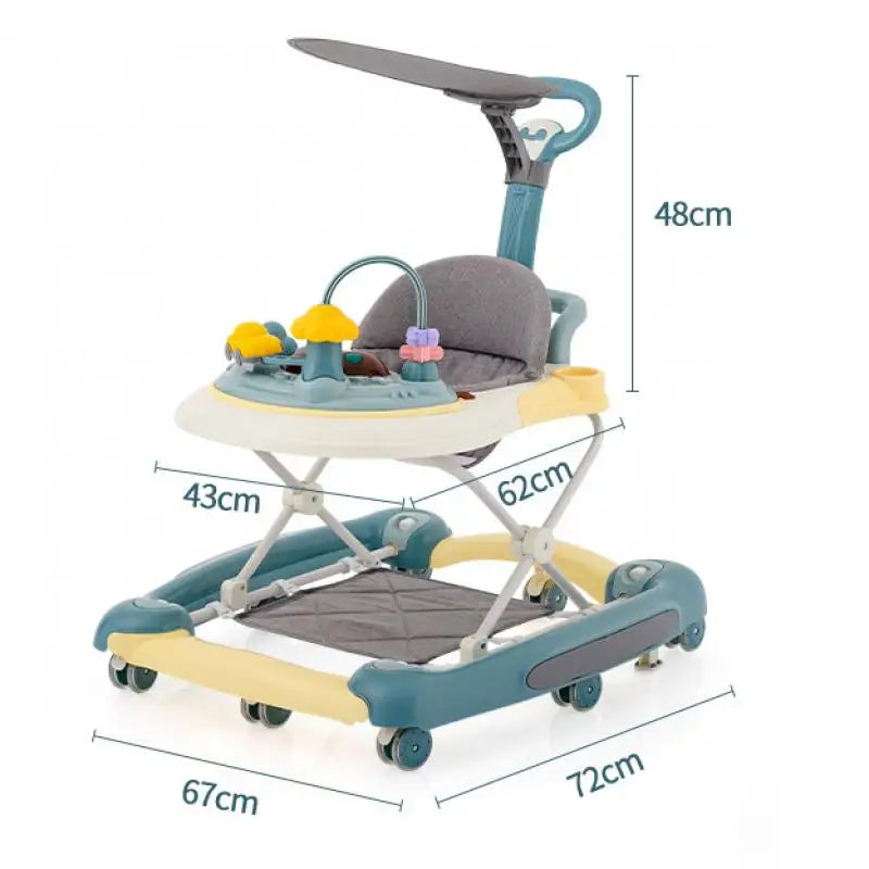 MeiLun Baby Walker Foldable Four Wheel Learning Walker