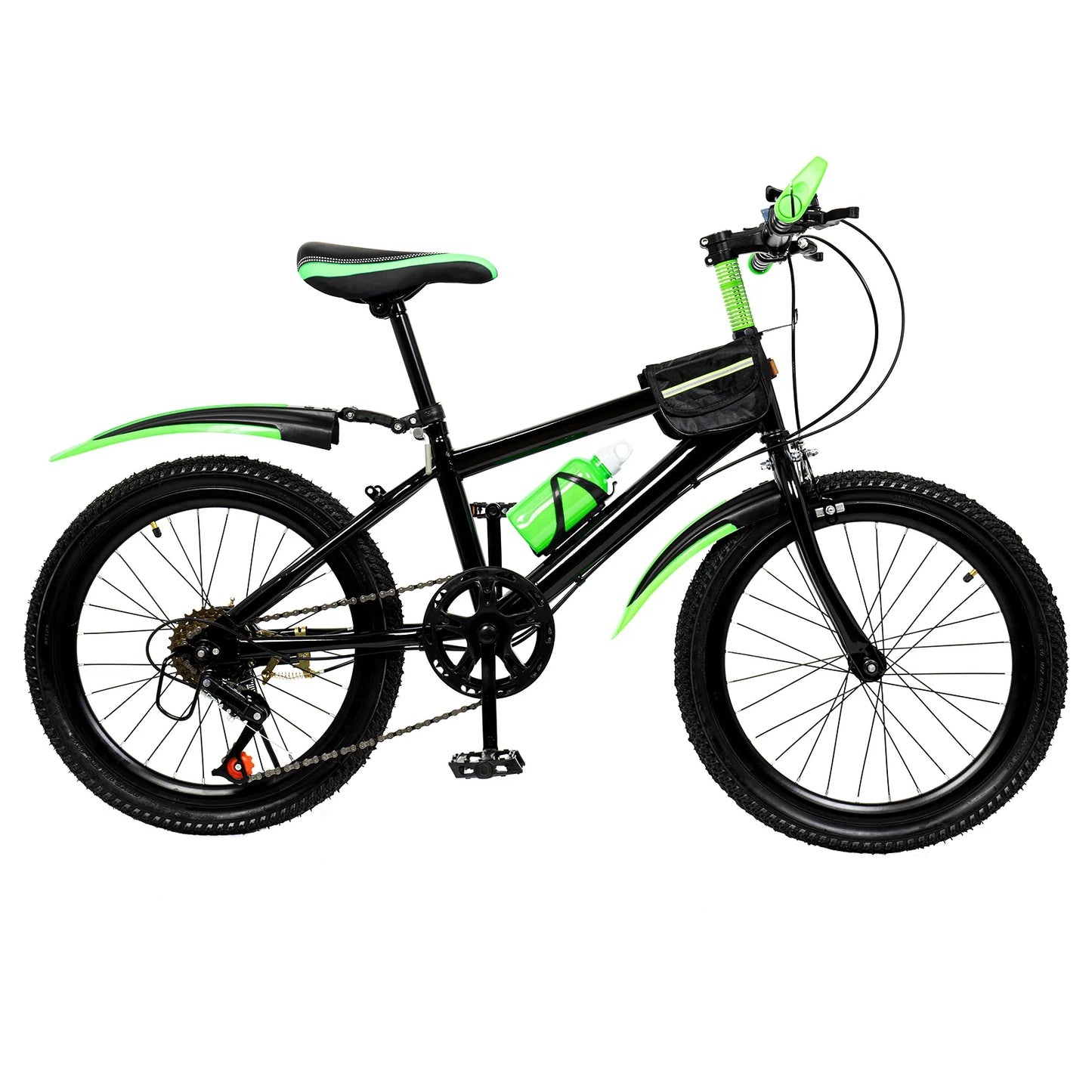 20In Mountain Bike 7 Speeds Adjustable Height Kids Bicycle for Boys, Girls MTB Children's Bicycle with Double Disc Brake