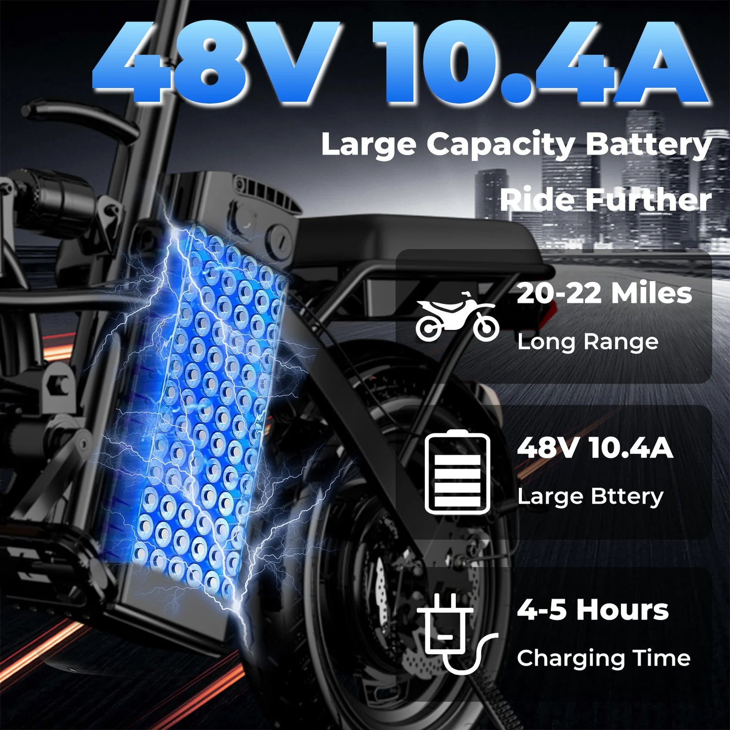 LELEKUAI 500W Folding Electric Bike 20 MPH With Removable Battery