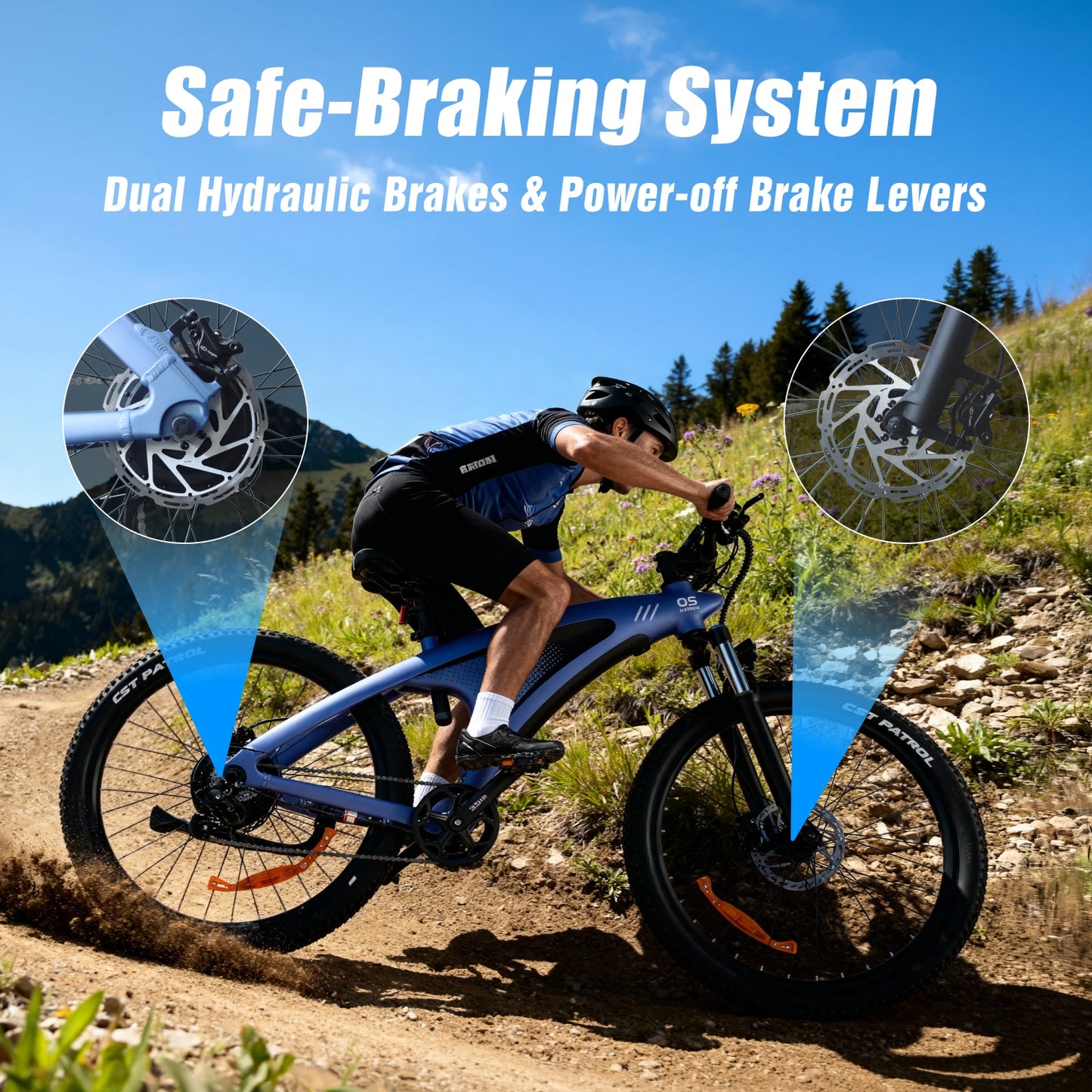 HUANCI HX Q5 2000W Electric Mountain Bike Removable Battery