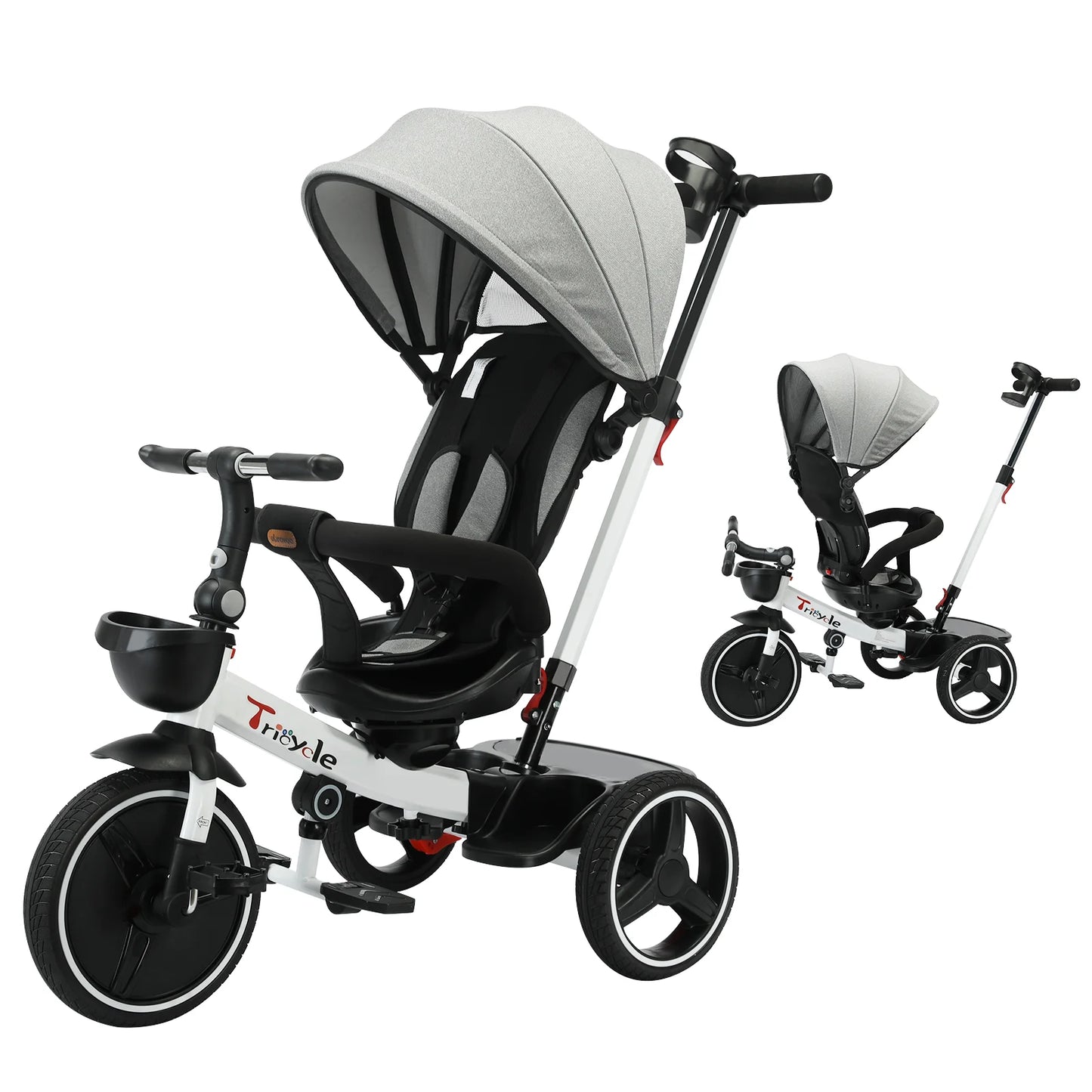 Ubravoo 5 In 1 Baby Stroller Tricycle Ride Bike Canopy