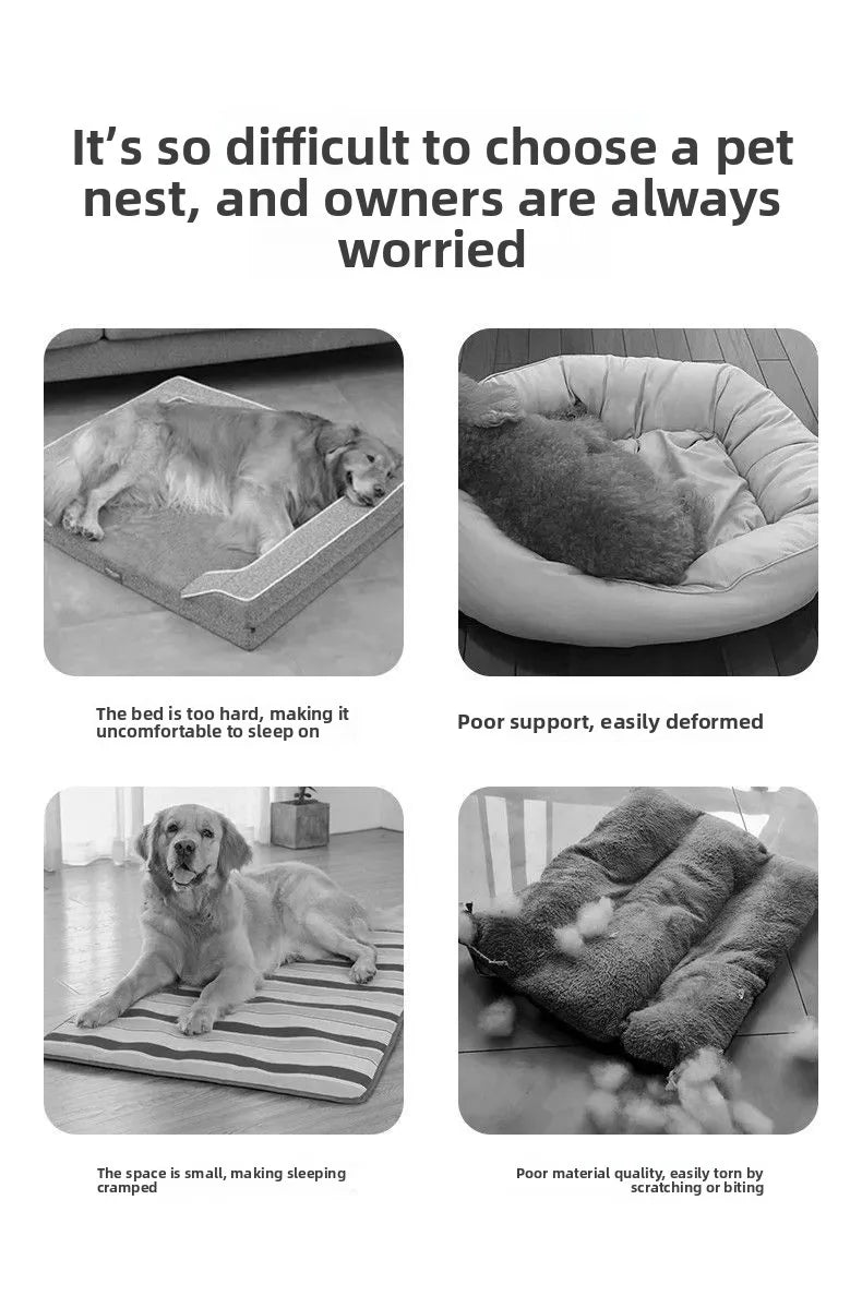 Dog Bed Mat Large Size Sleeping Pad for Winter Use Keep Warm Double-sided Use Golden Retriever Stress-relieving Sleeping Pad