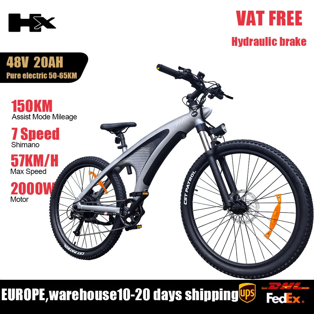 HUANCI HX Q5 2000W Electric Mountain Bike Removable Battery