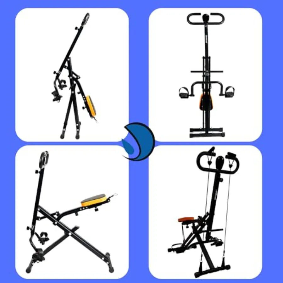 Squat Machine for Women - Deep Squat Rowing Machine for Abs - Home Workout Equipment for Women-Men Power Rider Row Squat for Gl