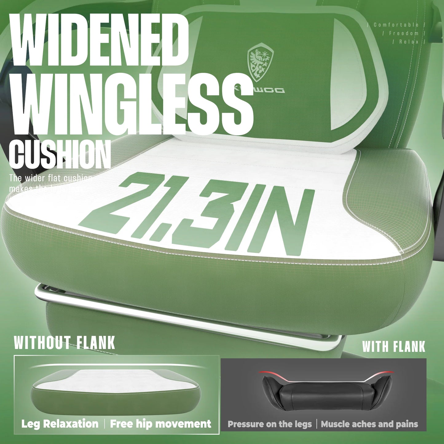 Dowinx Fabric Gaming Chair With Footrest For Heavy People