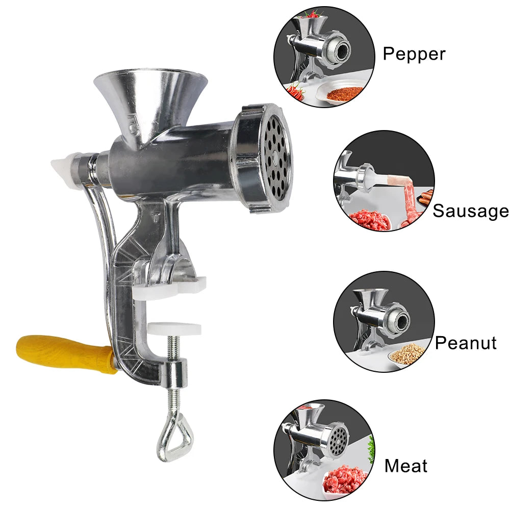 Vegetable Chopper Sausage Stuffer Kitchen Tool Food Processor Household Grinder Manual Meat Grinder Multifunction Handheld