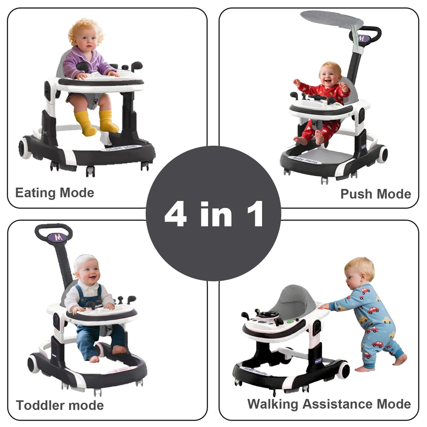 Guangdong CN Multifunctional Baby Walker With Sunshade And Music