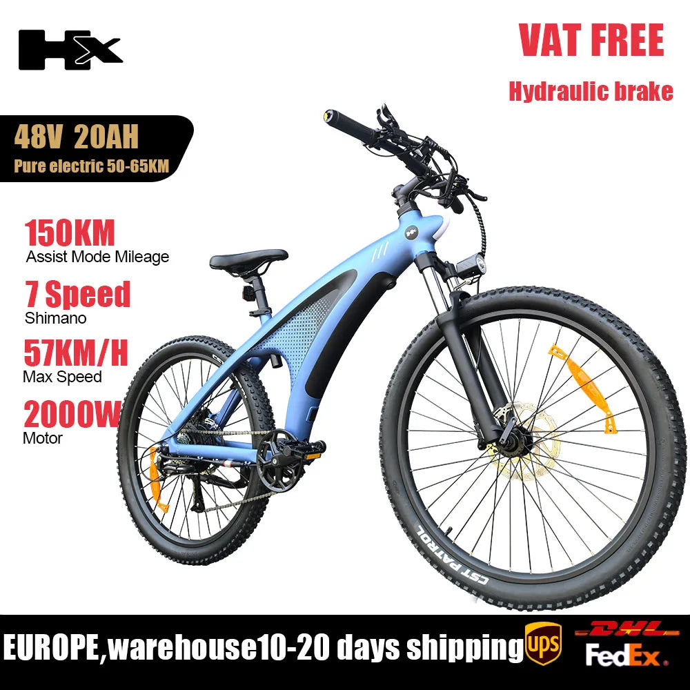 HUANCI HX Q5 2000W Electric Mountain Bike Removable Battery