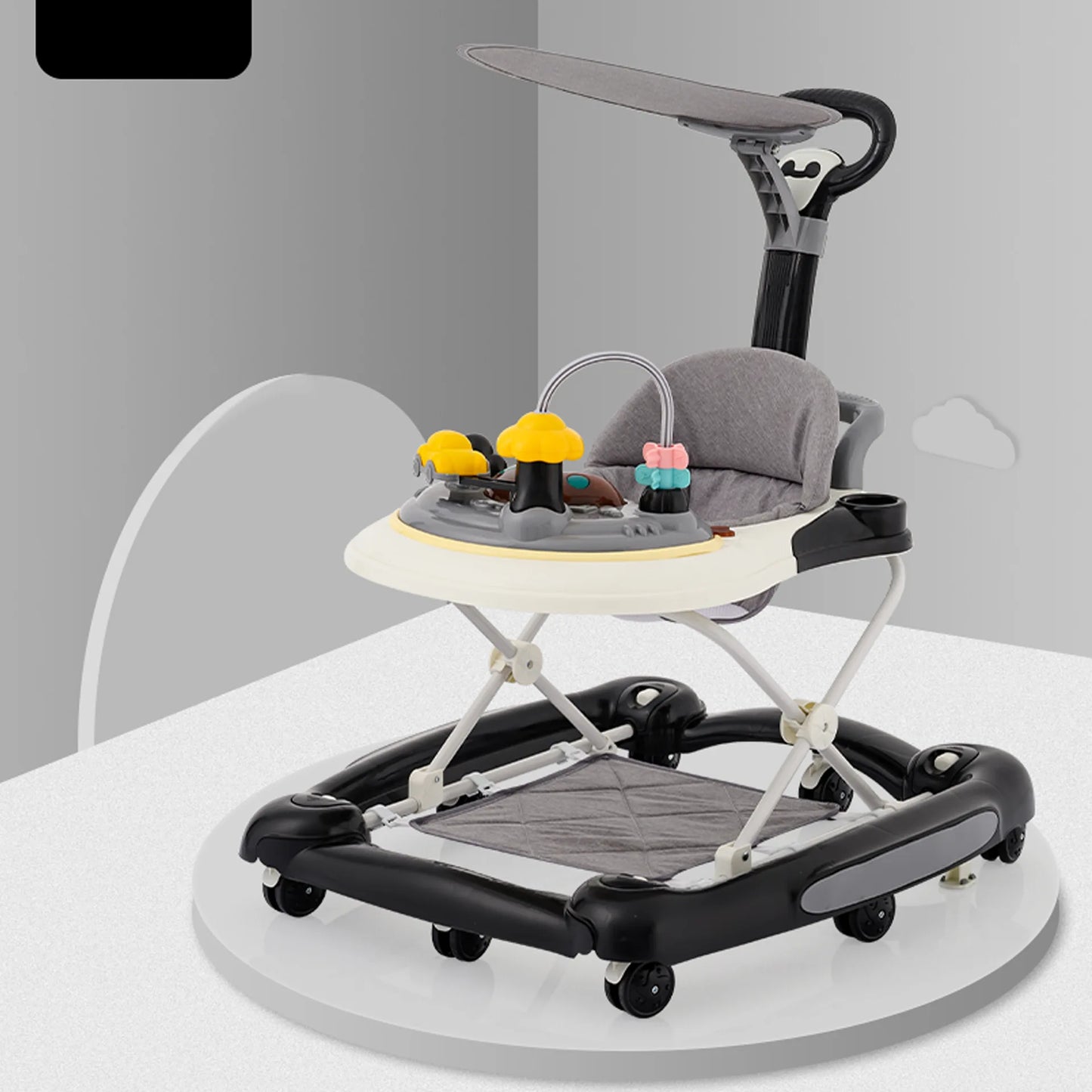 MeiLun Baby Walker Foldable Four Wheel Learning Walker