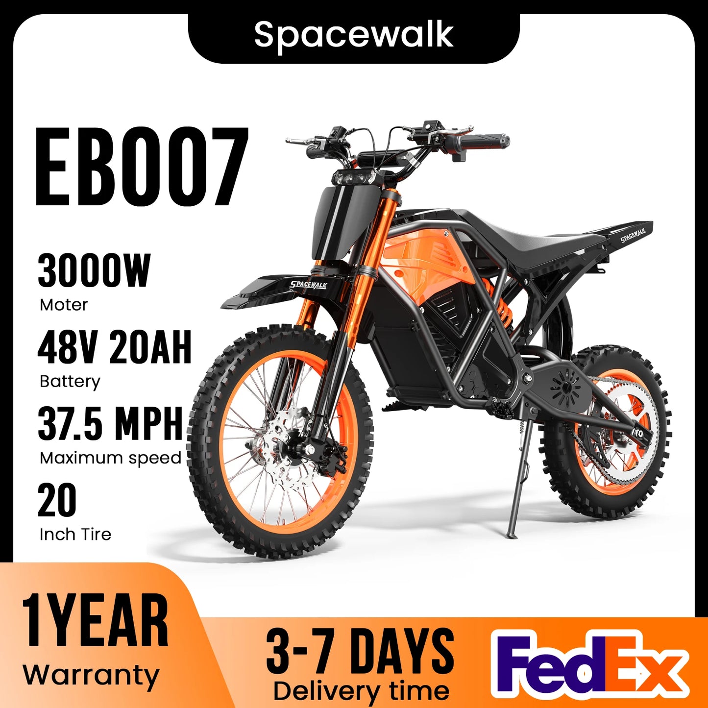 EILLEO SPACEWALK 48V Electric Dirt Bike For Adults And Teens