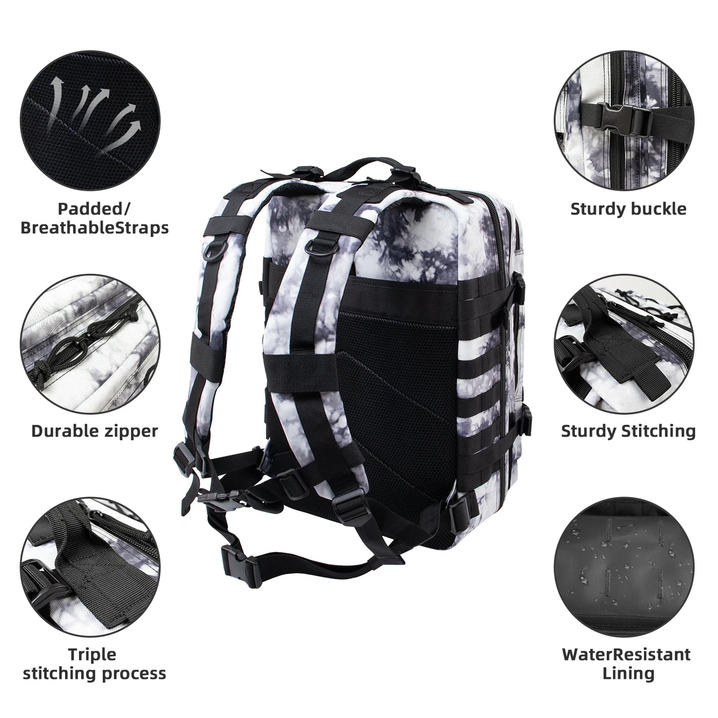45L/25L /32LTactical Backpack Men's Travel Large Capacity Rucksacks Men Waterproof Outdoor Sports Multi-functional Bags