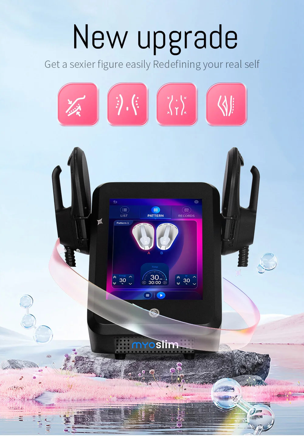 EMS Pro Body Contouring Device 15T Multi Tech Magnetic Activation Fat Reduction CE Certified Safe Slimming Muscle Tech Equipment